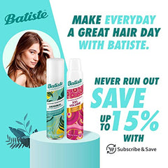 Batiste Dry Shampoo Spray, Bare Scent, Refresh Hair and Absorb Oil Between Washes, Waterless Shampoo for Added Hair Texture and Body, 200-ml