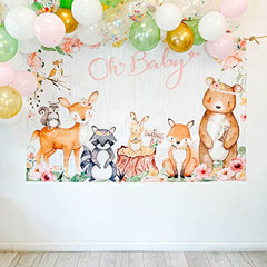 Kate Aspen Pink Woodland Baby Shower Decorations Photo Backdrop Banner/Photo Prop/Photo Booth, Nursery Decor