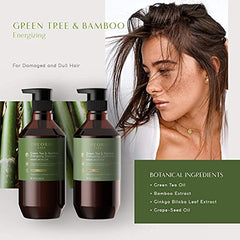 Theorie Sage Green Tea Bamboo Energizing Shampoo, 400Ml