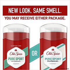 Old Spice High Endurance Deodorant for Men, Aluminum Free, 48 Hour Protection, Pure Sport, 107 g