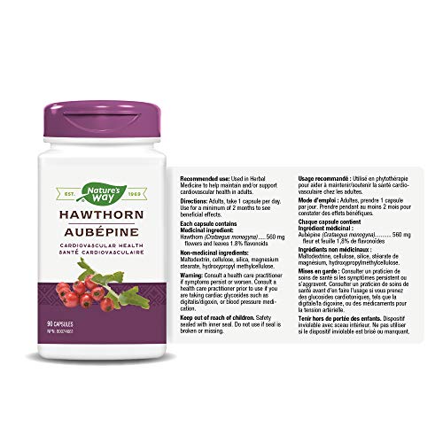 Nature's Way Hawthorn Health Supplement, 90 Count