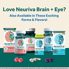 NEURIVA Brain + Eye Supplement for Memory, Focus & Concentration with Lutein & Vitamins A C E and Zinc for Eye Health & Zeaxanthin to Filter Blue Light, 30ct Capsules