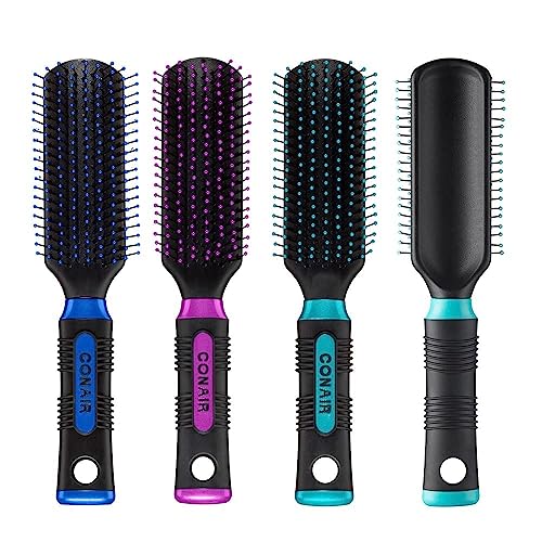 Conair Pro Hair Brush with Nylon Bristle, All Purpose, Colors May Vary