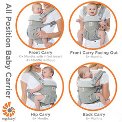 Ergobaby Carrier, 360 All Carry Positions Baby Carrier, Pure Black