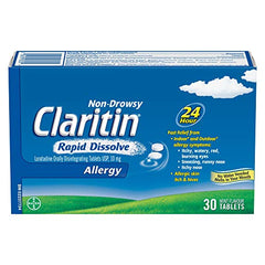 Claritin Rapid Dissolve Allergy Medicine, 24-Hour Non-Drowsy Relief 10 mg, 30 Tablets