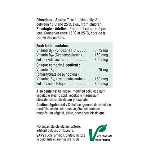 Vitamin B6, Vitamin B12 and Folic Acid, 110 Count (Pack of 1)