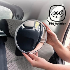 Diono Easy View Pack of 2 Baby Car Mirrors, Safety Car Seat Mirror for Rear Facing Infant, Fully Adjustable with 360 Rotation, Wide Crystal Clear View, Shatterproof, Crash Tested