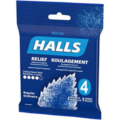 HALLS Regular Cough Drops, 9 Count, 4 Packs