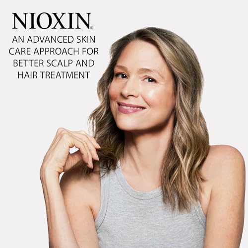 Nioxin System 3 Scalp Cleansing Shampoo with Peppermint Oil, For Color Treated Hair with Light Thinning, 10.1 fl oz