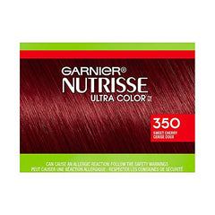 Garnier Nutrisse Ultra Color, Permanent Hair Dye, 350 Sweet Cherry, Vibrant Colour, Silky and Smooth Hair Enriched With Avocado Oil, 1 Application