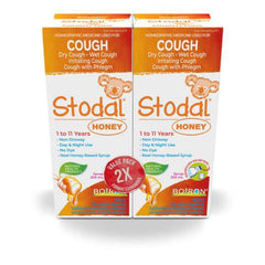 Boiron Stodal Children's Honey Syrup, 2 X 200ml Bonus Pack fo Dry & Wet Cough 400ml