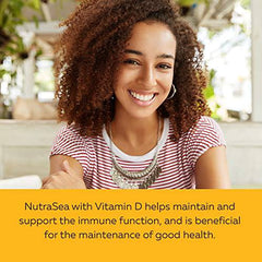 Nature's Way NutraSea Omega-3 and Vitamin D Supplement - Fish Oil with 1250mg EPA and DHA, 1000 IU Vitamin D3 – Support Healthy Heart and Brain, Help Build Strong Bones and Teeth & Help Support Immune System - Grapefruit Tangerine Flavour, 200 mL Liquid