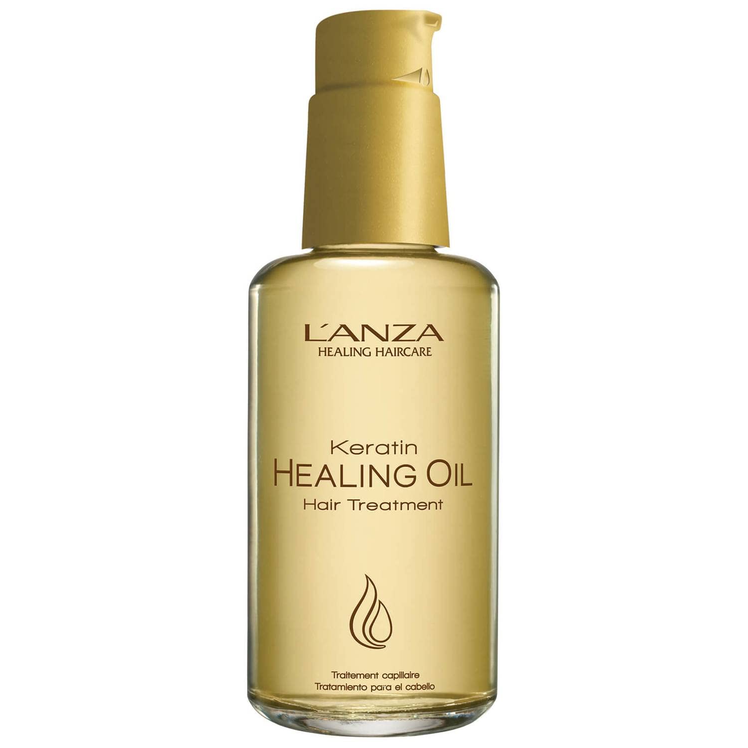 L'ANZA Keratin Healing Oil Treatment - Restores, Revives, and Nourishes Dry Damaged Hair & Scalp, With Restorative Phyto IV Complex, Protein, and UV Protection