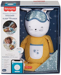 Fisher-Price Hoppy Dreams Soother & Sleep Trainer, plush musical toddler toy with sleep training tool, lights and sounds