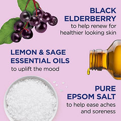 Dr Teal's Pure Epsom Salt Soaking Solution Black Elderberry with Vitamin D & Essential Oils