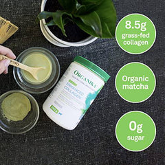 Organika Enhanced Collagen Vitality with Organic Matcha Powder- Sustained Energy and Antioxidant Collagen- 250g