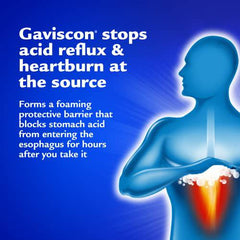 Gaviscon Liquid Extra Strength Antacid - 600 ml - Antacid Liquid for Day and Night Heartburn Relief, Acid Reflux and GERD Relief, Icy Mint- Free of Aluminum, Lactose and Gluten