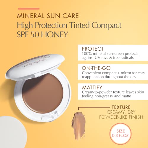 Eau Thermale Avène High Protection Tinted Compact SPF 50 Sunscreen, Honey, 0.35 oz