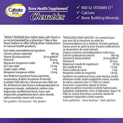 Caltrate Plus Chewables Calcium & Vitamin D3 Bone Health Supplement Tablets, 50 Count