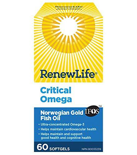 Renew Life® Critical Omega Norwegian Gold, Fish Oil and Omega 3's, 60 Softgels - Zecoya