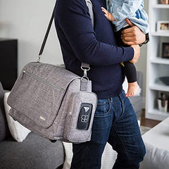 bblüv - Ültra - Large Capacity Diaper Bag, Multi-Function (Heather Gray)