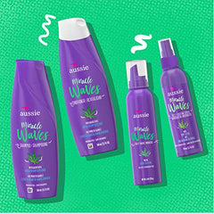 Aussie Miracle Waves Frizz-Fighting Spray with Hemp Seed Oil, Paraben Free, Sulfate Free, 5.7 fl. oz. Purple and Green,1