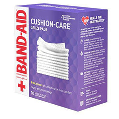 Band Aid gauze pads, medium 10 Count