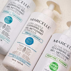 Marcelle Ultra-Gentle Cleansing Gel, Creamy, All Skin Types, Facial Cleanser, Hypoallergenic, Soap-Free, Paraben-Free, Fragrance-Free, Tested On Sensitive Skin, Cruelty-Free, 350 mL