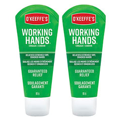 O'Keeffe's Working Hands Hand Cream, Extremely Dry Cracked Hands, Relieves and Repairs, Boosts Moisture Levels, Two 3.0oz/85g Tubes, (Pack of 2) 108509