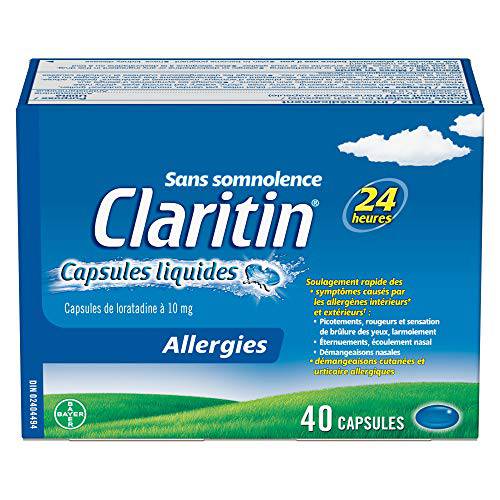 Claritin Liquid Capsules Allergy Medicine, Fast-Acting 24-Hour Non-Drowsy Relief 10 mg, 40 Capsules