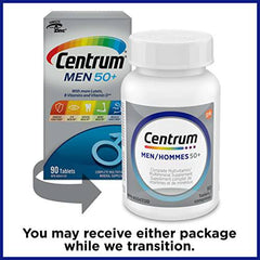 Centrum Men 50+ Multivitamin and Multimineral Supplement Tablets, 90 Count