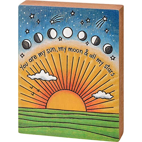Primitives by Kathy 112250 You Are My Sun My Moon and All My Stars Block Sign, 5-inch Height, Wood