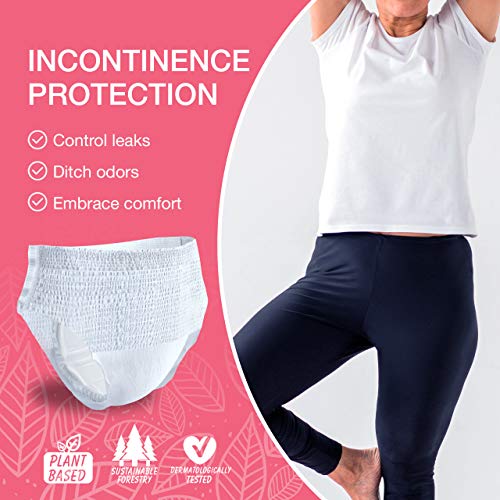 Veeda Natural Incontinence Underwear for Women, Maximum absorbency, extra  Large Size, 10 count
