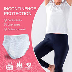 Veeda Natural Incontinence Underwear for Women, Maximum absorbency, extra Large Size, 10 count