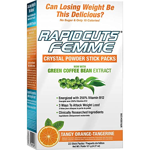 FEMME FIT RapidCuts Femme Crystals - All Natural 3-stage Fat Loss System - Orange Tangerine - 22 Count (665553200736)