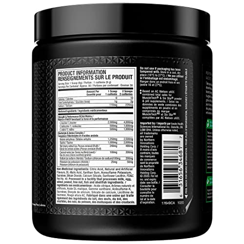 Post Workout BCAA Amino Acid, MuscleTech Amino Build Sport, BCAAs, Muscle Builder & Muscle Recovery Powder, Featuring L-Leucine & Betaine, BCAAs Amino Acids Supplement, Fruit Punch Blast (30 Servings)