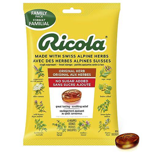 Ricola Mountain Herb No Sugar Added Cough Drops