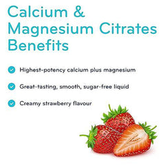 SISU Cal Mag Citrates Liquid with D3, Strawberry 450 mL (Pack of 1)