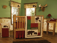 Trend Lab Northwoods Hamper Set, Red/Tan