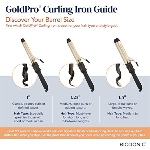 BIO IONIC Goldpro Curling Iron, 1.25 Inch