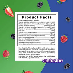 Vitafusion Men's Multivites Gummies, Daily Multivitamin, Healthy metabolism 1, Immune support 2, Connective tissue formation 3, 150 Count (2.5-month supply).