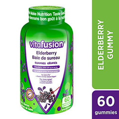 Vitafusion Elderberry Gummy Supplements, 225mg Zinc/day, 60 Count