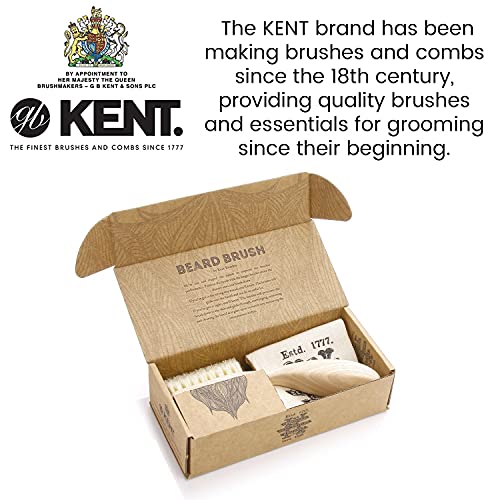 Kent Wooden Beard Brush (165mm/6.5in), 1 Count