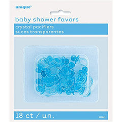 Blue Pacifier Boy Baby Shower Favor Charms, 18ct