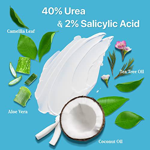 Urea Cream 40% Plus Salicylic Acid 4.6 Oz, Callus Remover Hand Cream Foot Cream For Dry Cracked Feet, Hands, Heels, Elbows, Nails, Knees, Intensive Moisturizes & Softens Skin, Exfoliates Dead Skin