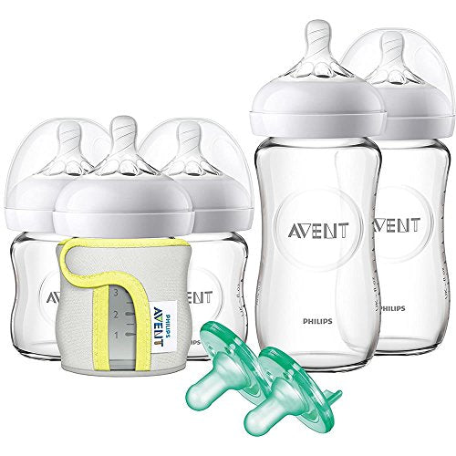 Philips Avent Natural Glass Bottle Baby Gift Set, SCD201/01