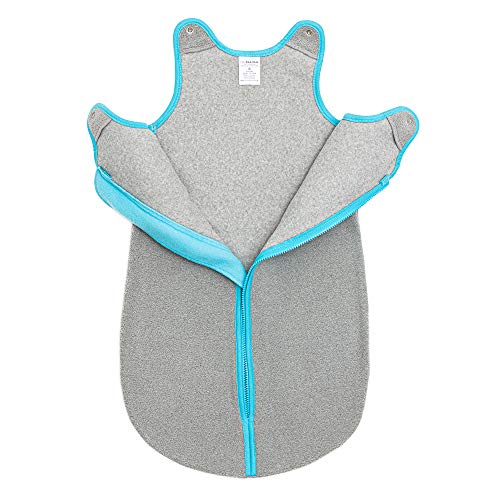 baby deedee Sleep Nest Fleece Baby Sleeping Bag, Gray, 18-36 Month, Gray Aqua
