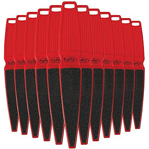 For Pro Red Pedi Paddle Foot File 80/120 Grit, 12 Count