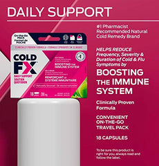 COLD-FX Daily Support, Ginseng, Extract, Reduce Chance Cold and Flu, Support Immune System - 18 Capsules
