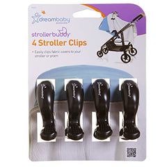 Dreambaby L2211 Stroller buddy Stroller Clips - Black - 4pk